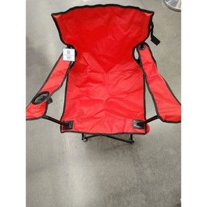 Folding Chair Red w/ Cup Holder Gift Camping Chair Red